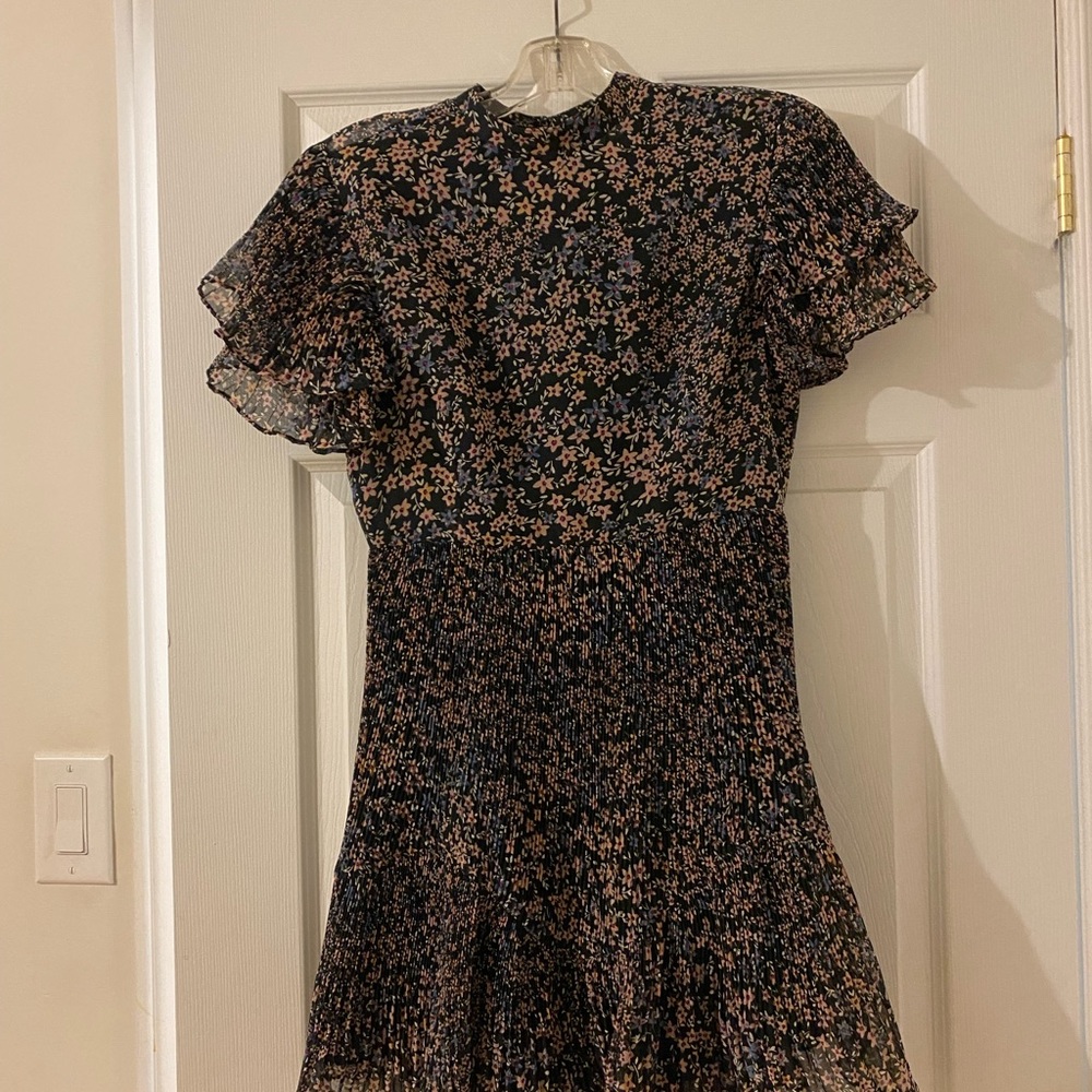 Floral Black and Pink Dress